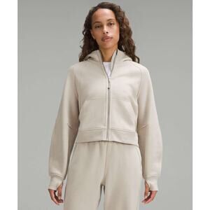 lululemon athletica Cropped Zip Hoodie in Light Beige
